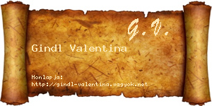 Gindl Valentina névjegykártya
